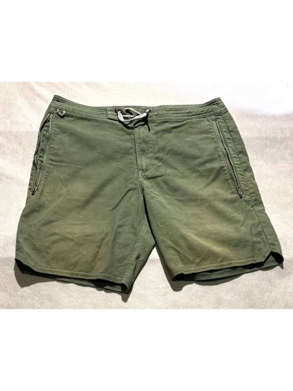 Roark Revival Mens Adventure Shorts Size 32 Olive Green Cotton Blend Dual Pocket